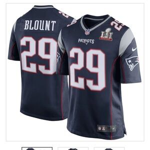 NIKE-LeGuerette Blount, Navy New England Patriots Game Retired Player Jersey